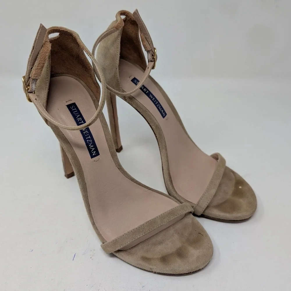 Stuart Weitzman Suede High Heels Stiletto Pump Tan Women's sz 6